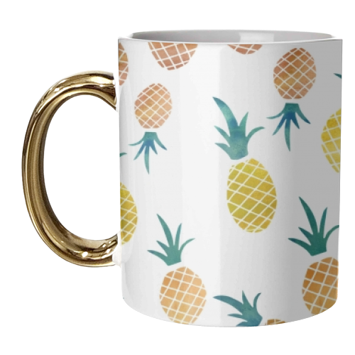 Pineapples - unique mug by Natasha Troy