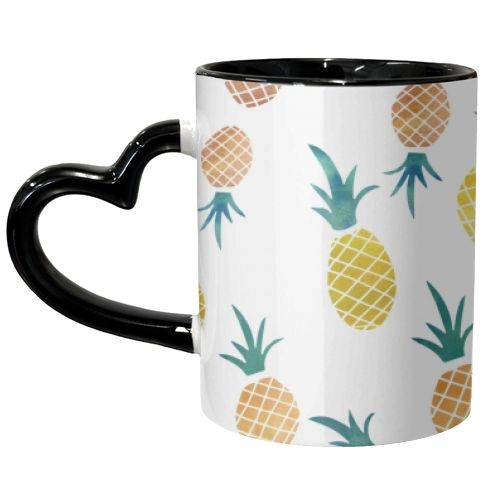 Pineapples - unique mug by Natasha Troy