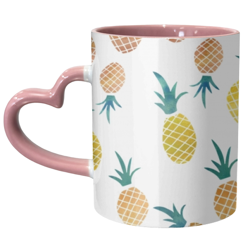 Pineapples - unique mug by Natasha Troy