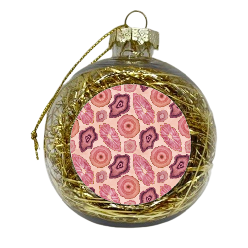 pink agate pattern - xmas bauble by Anastasios Konstantinidis