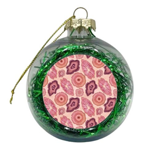 pink agate pattern - xmas bauble by Anastasios Konstantinidis