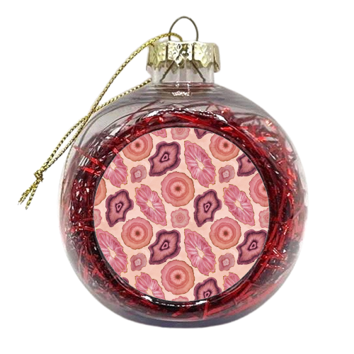 pink agate pattern - xmas bauble by Anastasios Konstantinidis