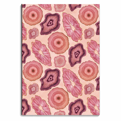 pink agate pattern - personalised A4, A5, A6 notebook by Anastasios Konstantinidis