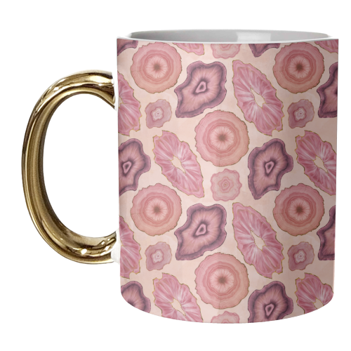 pink agate pattern - unique mug by Anastasios Konstantinidis