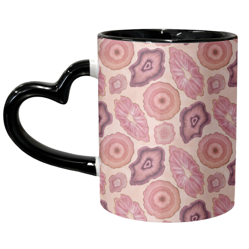 pink agate pattern - unique mug by Anastasios Konstantinidis
