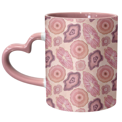 pink agate pattern - unique mug by Anastasios Konstantinidis