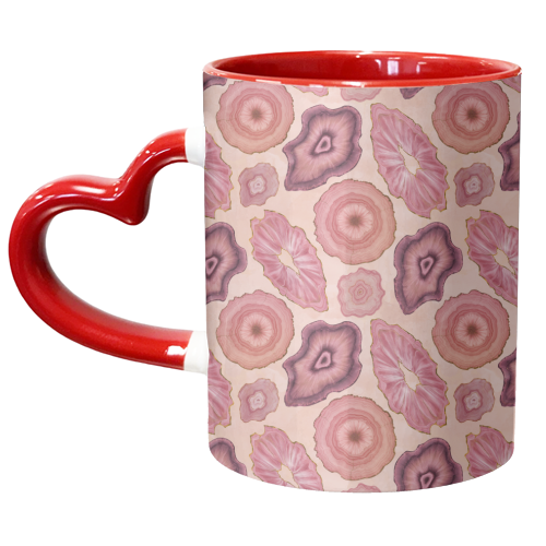 pink agate pattern - unique mug by Anastasios Konstantinidis