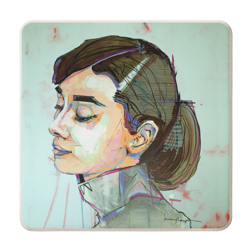 Pink Audrey - personalised beer coaster by Laura Selevos