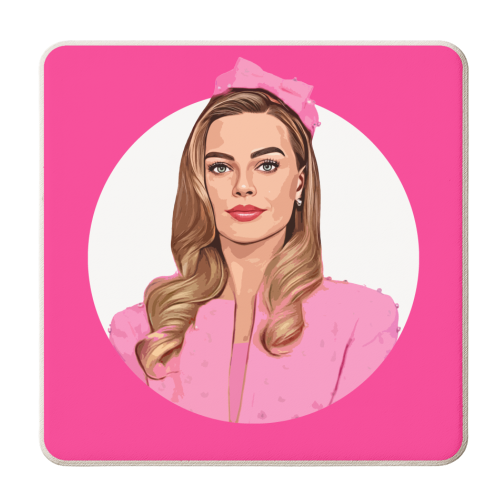 Pink B - personalised beer coaster by DOLLY WOLFE