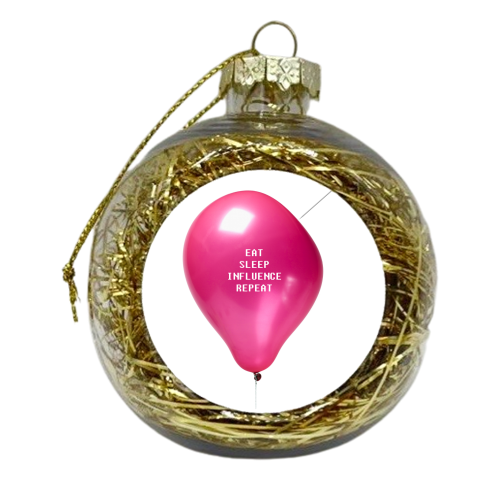 Pink Balloon - xmas bauble by DejaReve