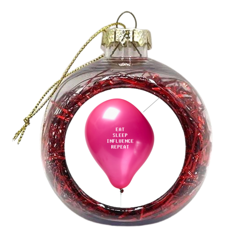 Pink Balloon - xmas bauble by DejaReve