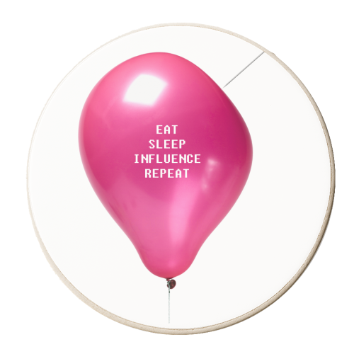 Pink Balloon - personalised beer coaster by DejaReve