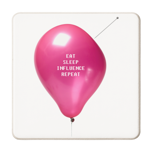 Pink Balloon - personalised beer coaster by DejaReve