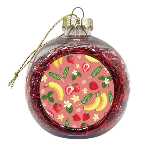 Pink Banana Split - xmas bauble by Niamh McKeown
