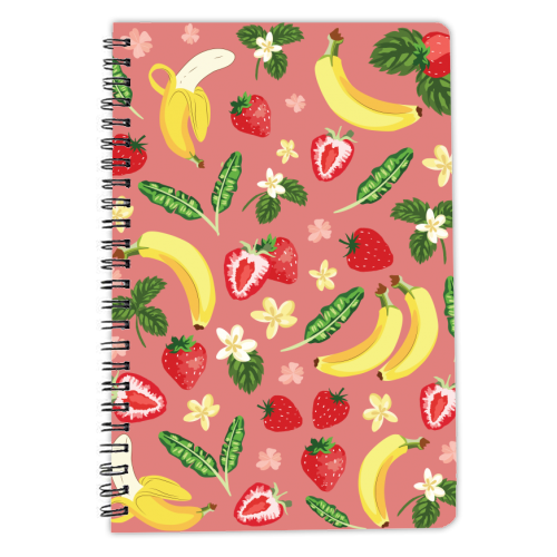 Pink Banana Split - personalised A4, A5, A6 notebook by Niamh McKeown