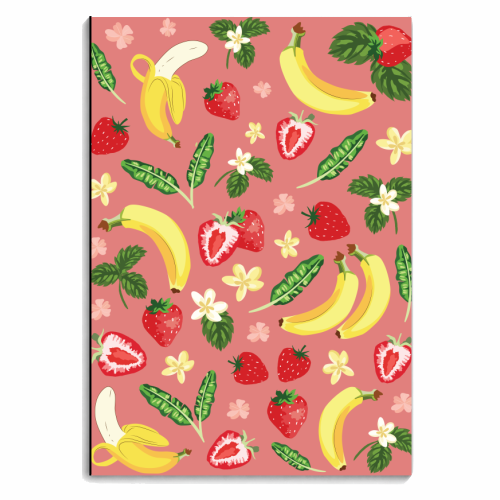 Pink Banana Split - personalised A4, A5, A6 notebook by Niamh McKeown