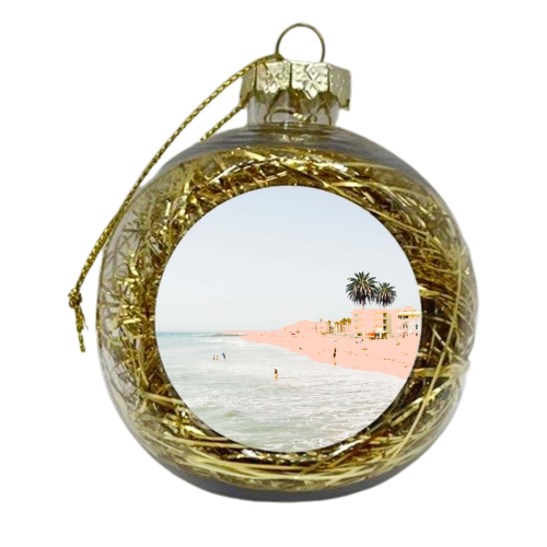 Pink Beach  - xmas bauble by Uma Prabhakar Gokhale