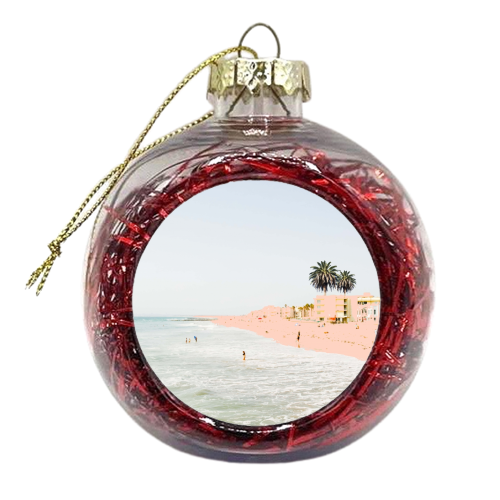 Pink Beach  - xmas bauble by Uma Prabhakar Gokhale