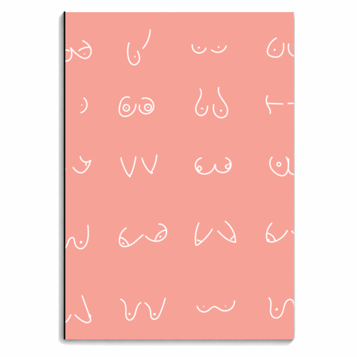 Pink Boobs - personalised A4, A5, A6 notebook by Niamh McKeown
