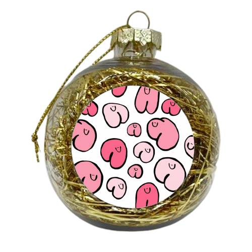 Pink Bottoms - xmas bauble by Emma Donovan
