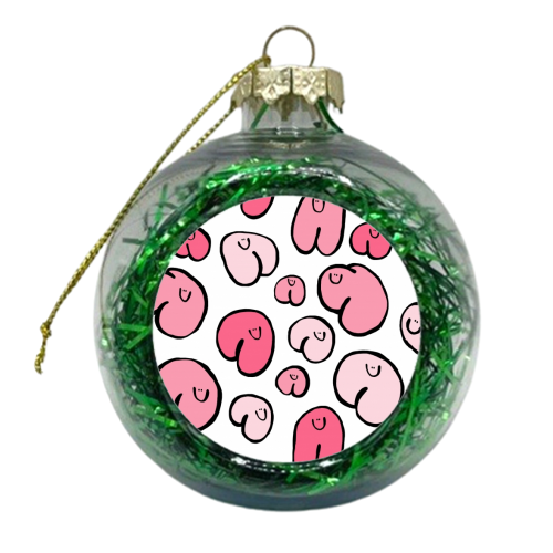 Pink Bottoms - xmas bauble by Emma Donovan
