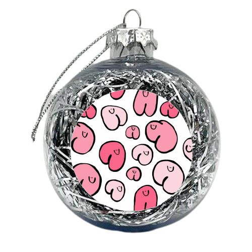 Pink Bottoms - xmas bauble by Emma Donovan