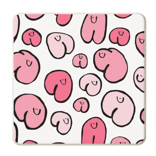 Pink Bottoms - personalised beer coaster by Emma Donovan