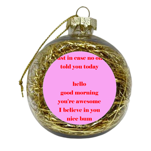 Pink Bum - xmas bauble by The 13 Prints