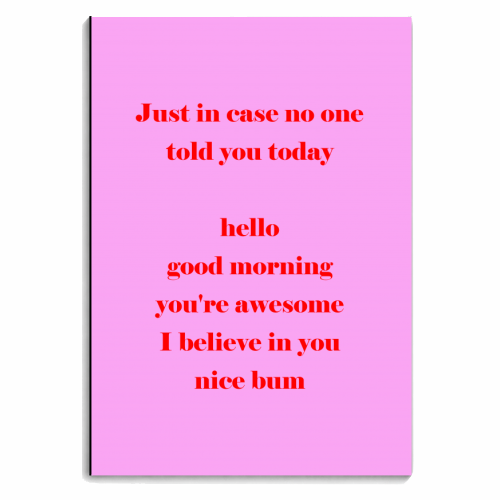 Pink Bum - personalised A4, A5, A6 notebook by The 13 Prints