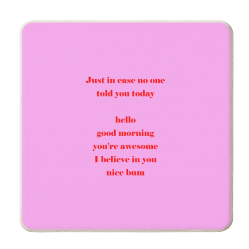 Pink Bum - personalised beer coaster by The 13 Prints