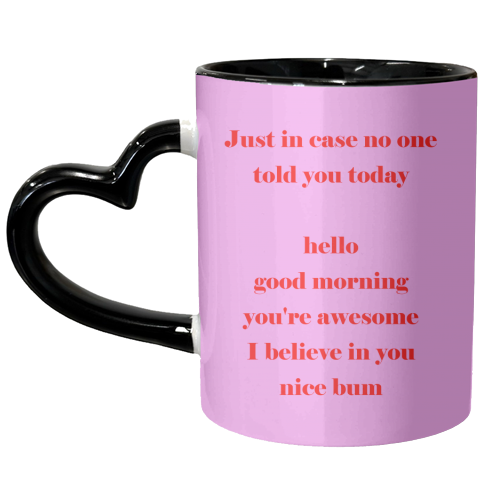 Pink Bum - unique mug by The 13 Prints