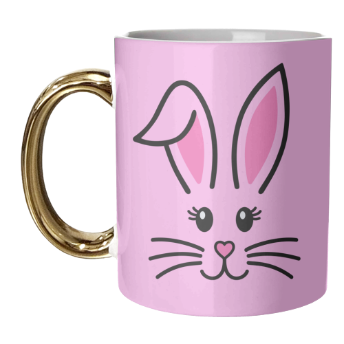 Pink Bunny - unique mug by Lilly Rose