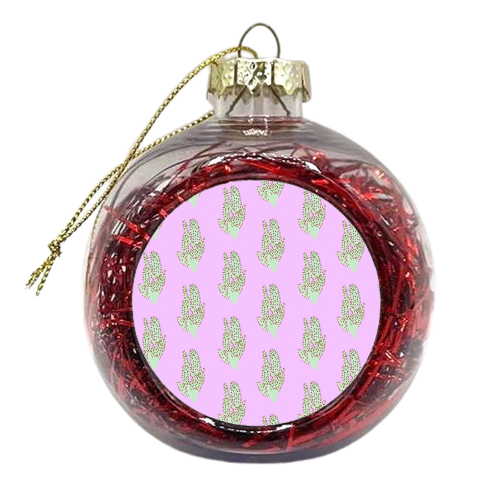 Pink Cacti - xmas bauble by Paige Cavill