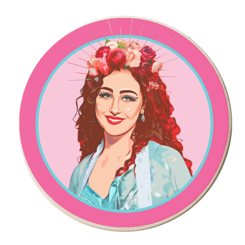 PINK CHAPPELL - personalised beer coaster by DOLLY WOLFE