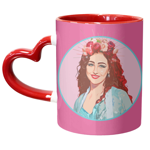 PINK CHAPPELL - unique mug by DOLLY WOLFE