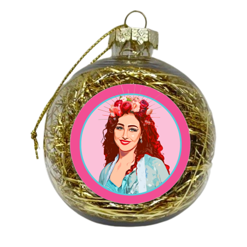 PINK CHAPPELL - xmas bauble by DOLLY WOLFE