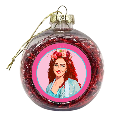 PINK CHAPPELL - xmas bauble by DOLLY WOLFE
