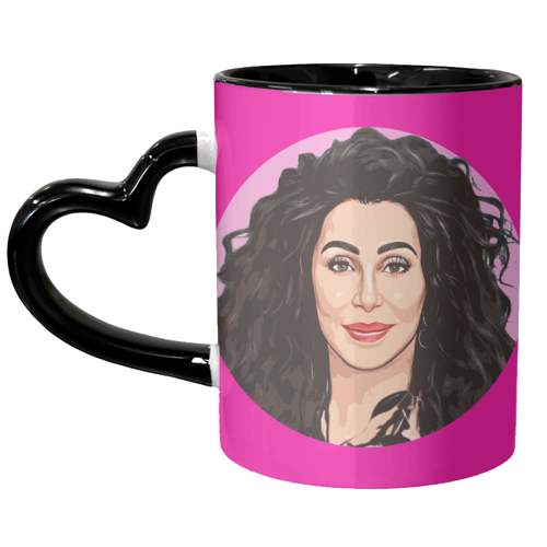 PINK CHER - unique mug by DOLLY WOLFE