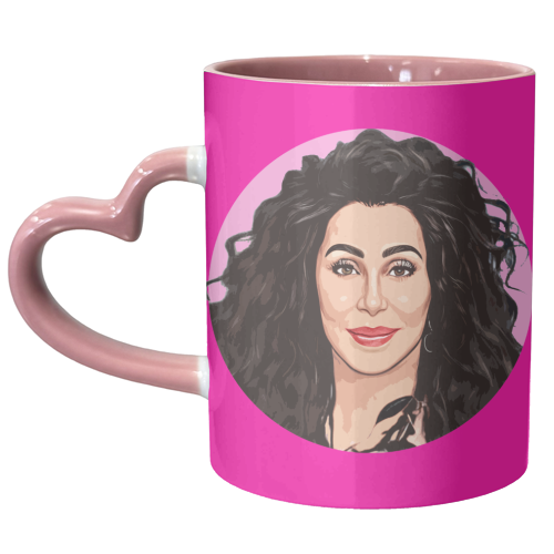 PINK CHER - unique mug by DOLLY WOLFE