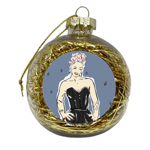 Pink - xmas bauble by Bec Broomhall