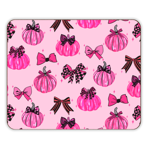 Pink Coquette Pumpkins and Bows Pattern - designer placemat by EZbie