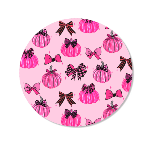 Pink Coquette Pumpkins and Bows Pattern - Magnet by EZbie