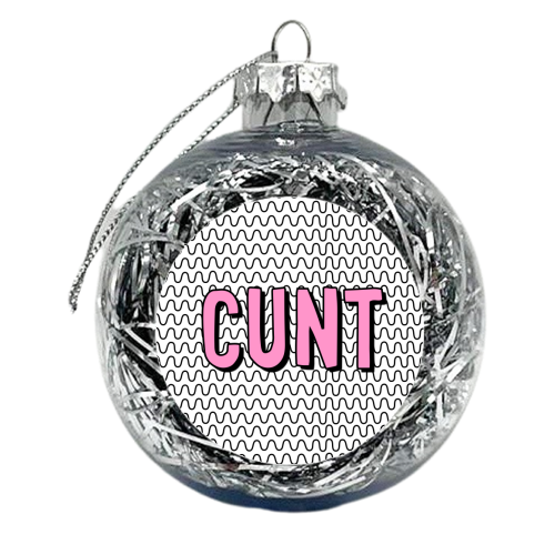 Pink Cunt - xmas bauble by Adam Regester