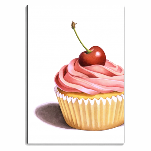 Pink Cupcake with a Cherry on top - personalised A4, A5, A6 notebook by Patricia Shea