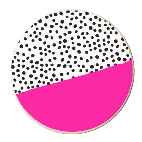 Pink Dalmatian Abstract Print - personalised beer coaster by The 13 Prints