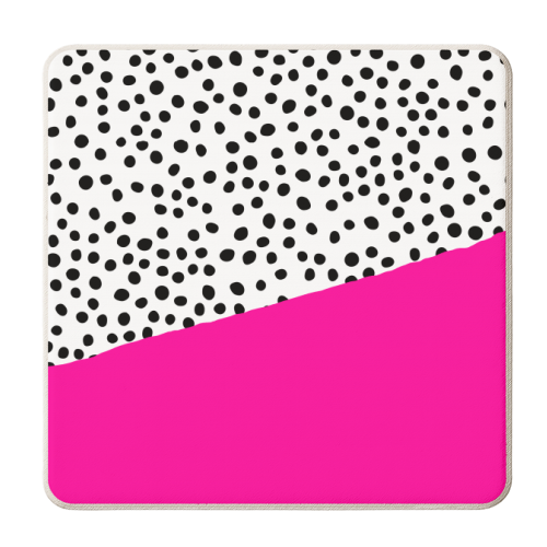 Pink Dalmatian Abstract Print - personalised beer coaster by The 13 Prints