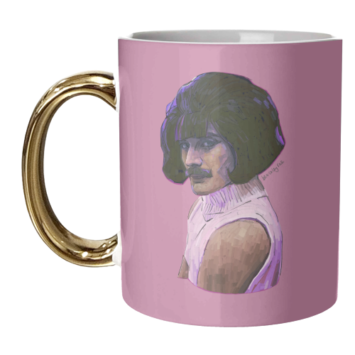Pink Freddie - unique mug by Beverley Rae