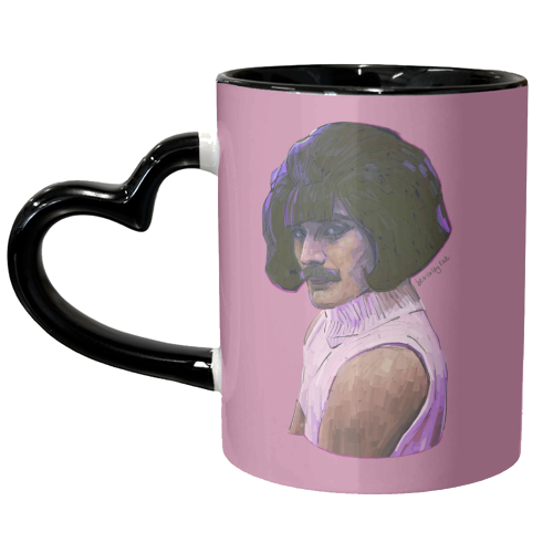 Pink Freddie - unique mug by Beverley Rae