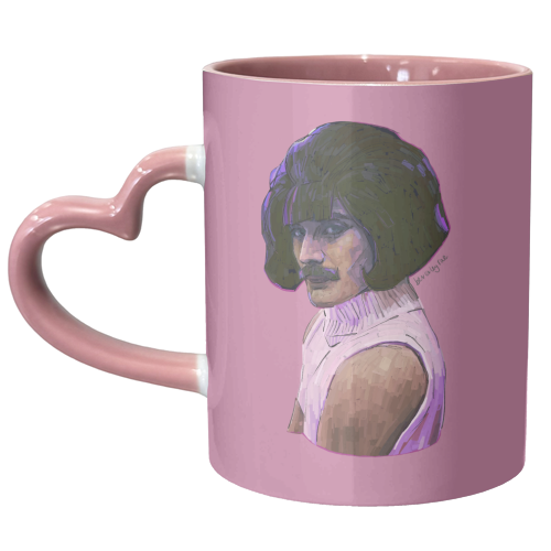 Pink Freddie - unique mug by Beverley Rae