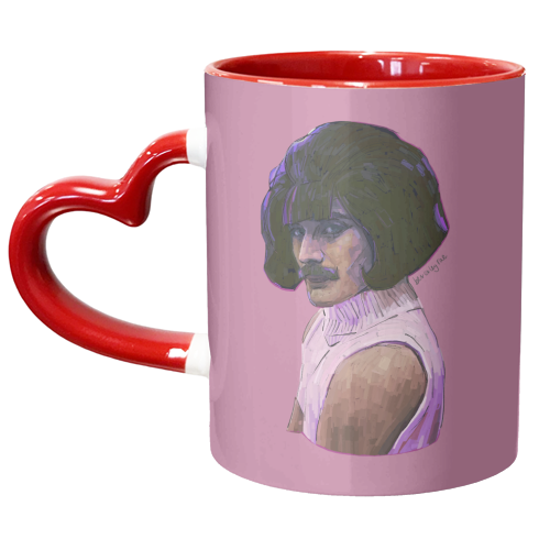 Pink Freddie - unique mug by Beverley Rae